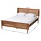 Baxton Studio Gardwin Mid-Century Modern Ash Walnut Finished Wood King Size Platform Bed 235-12778-ZORO - alternate 8